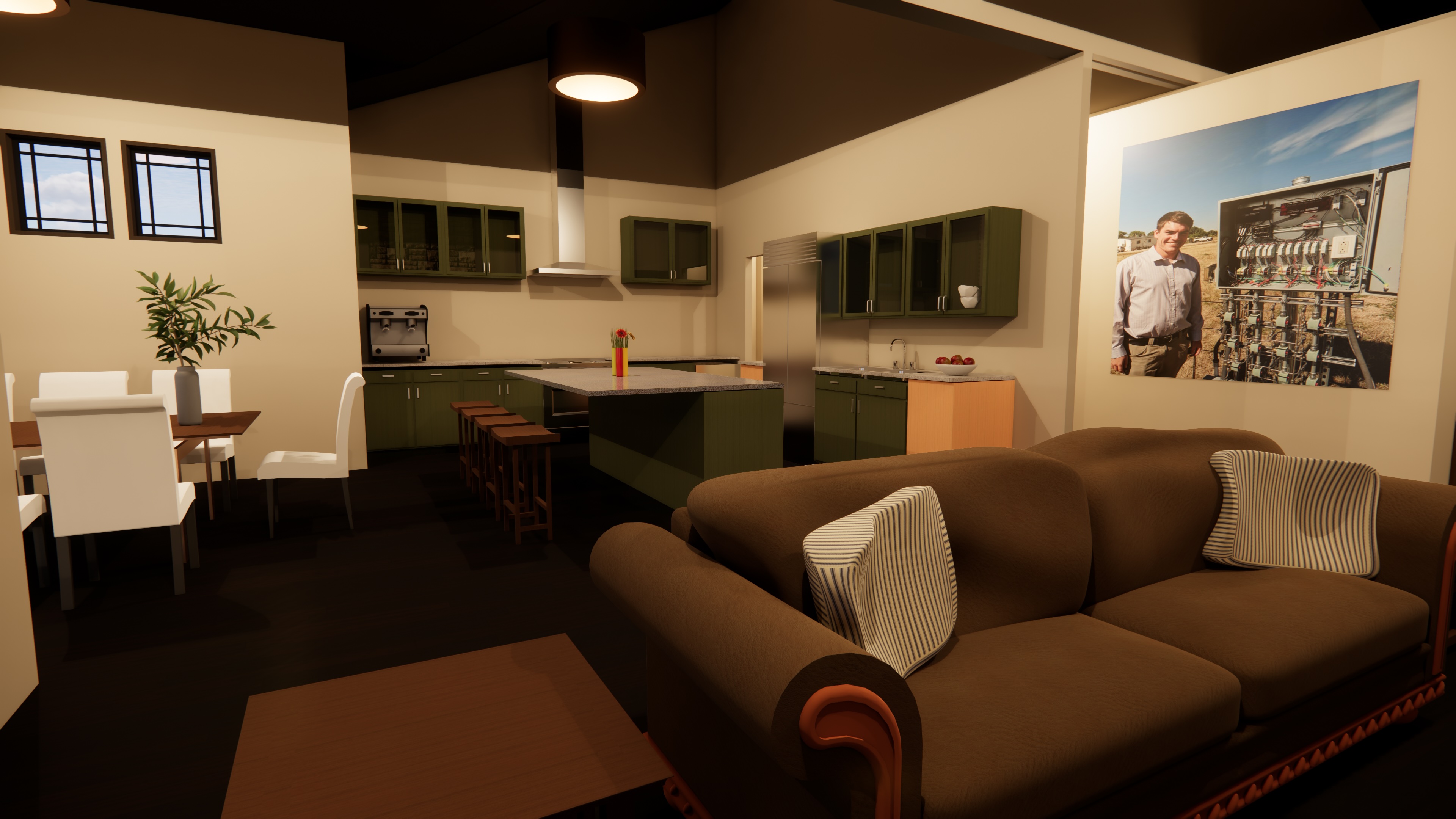 Room created in Revit with picture of Chris