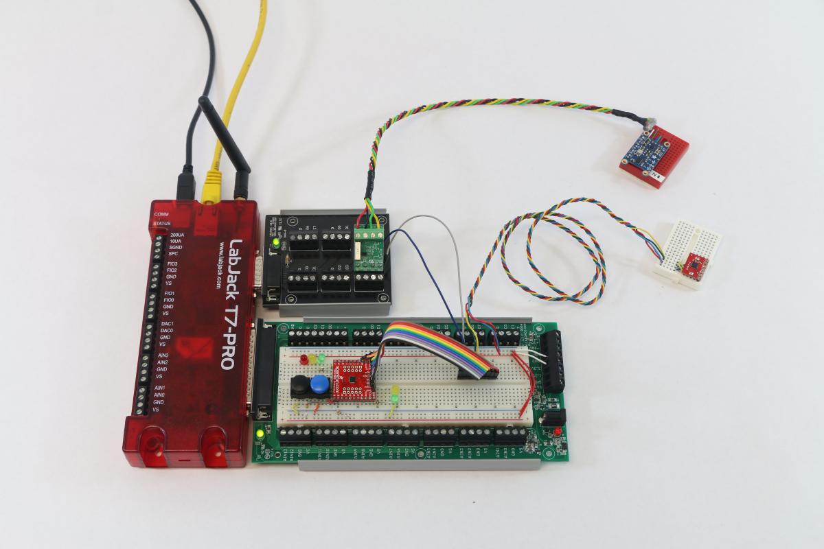 LabJack USB, Ethernet, WiFi DAQ Device with sensors
